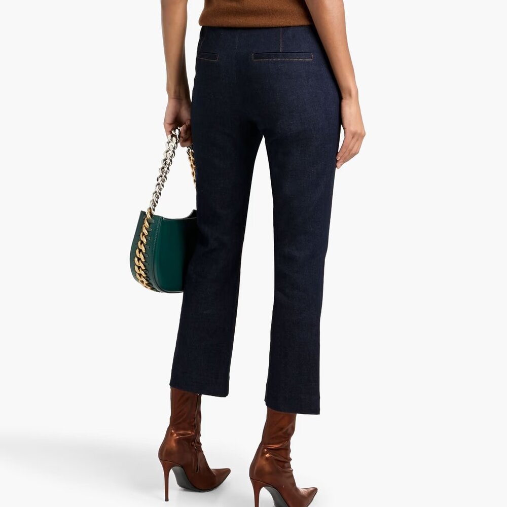 NWT Veronica Beard Tani Denim Jean Pant Dark Oxford wash Sz 10 - Picture 2 of 7
